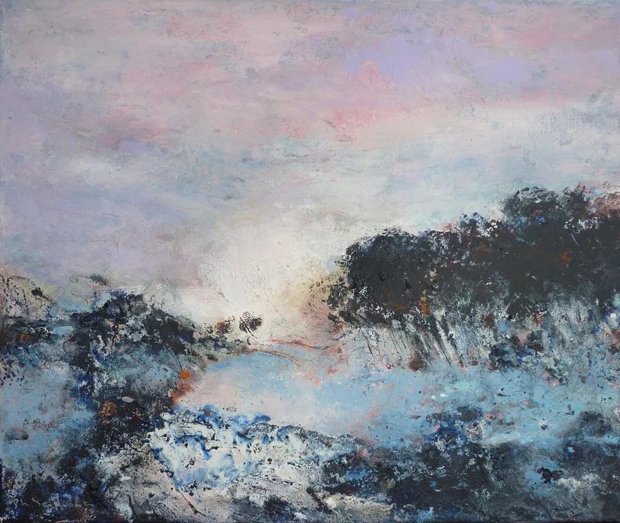 Paysage bleu et rose, 2013