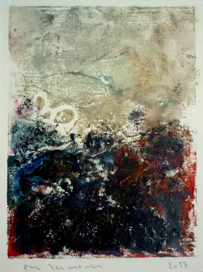 Monotype Paysage de nuit, 2017
